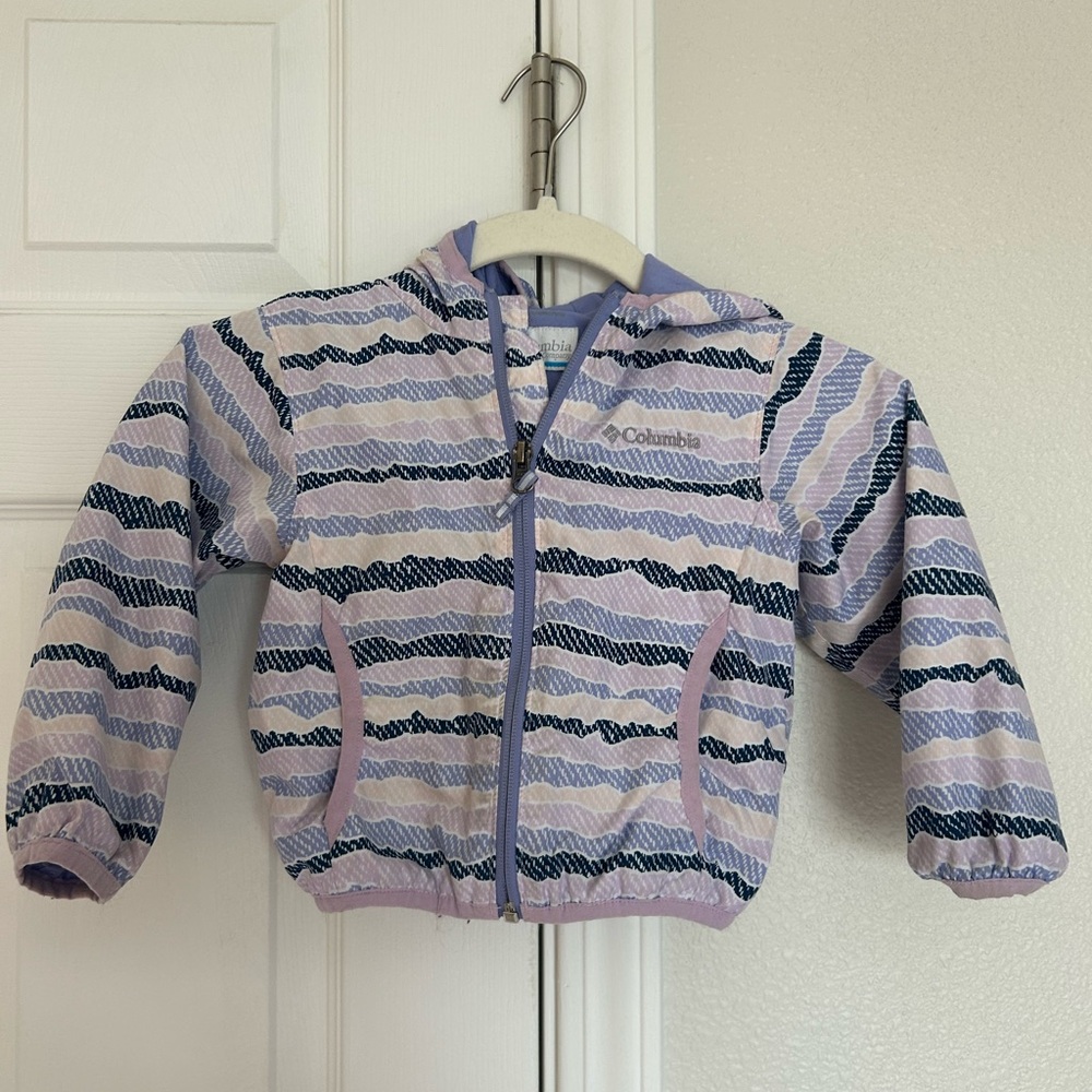 Kid’s Columbia Pastel Wave Pattern Hooded Jacket